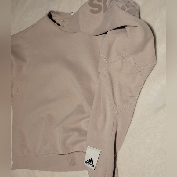Adidas Sweatshirt Mens XL Taupe w/embossed adidas sportswear - Picture 7 of 13